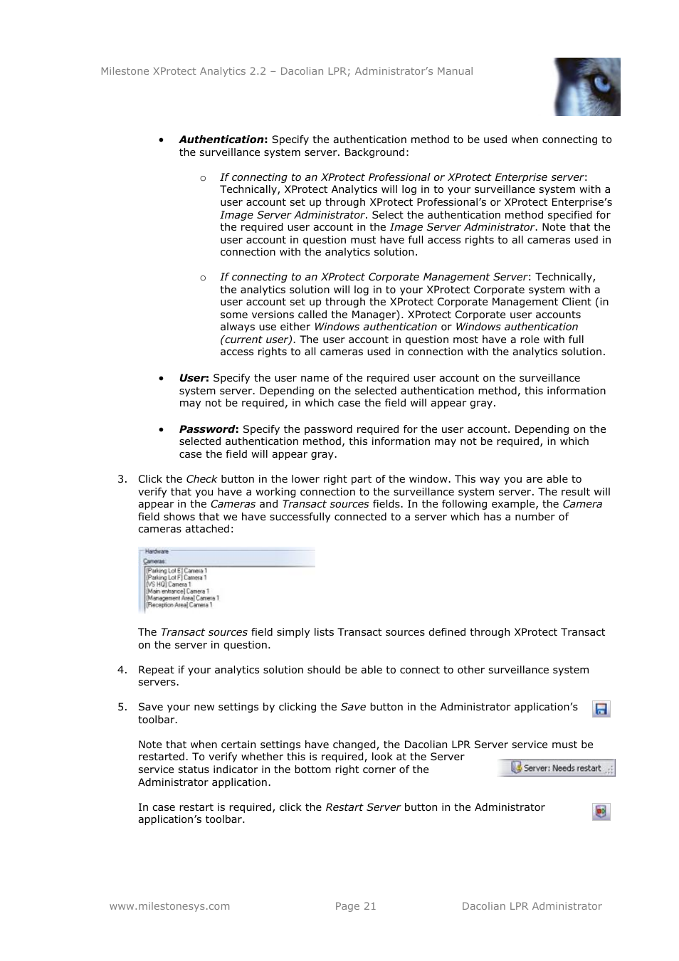 Milestone Analytics 2.2 Dacolian LPR User Manual | Page 21 / 49