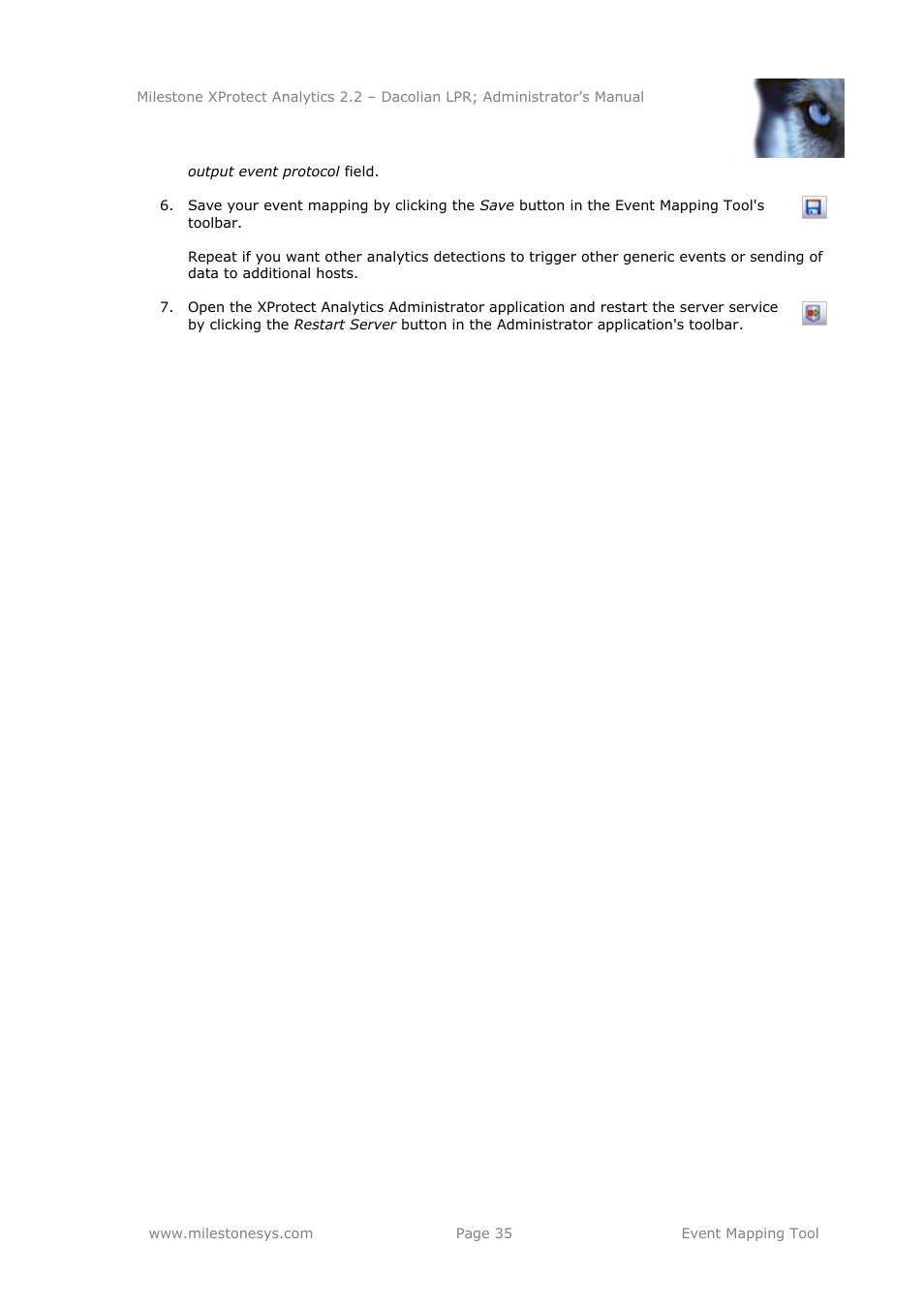 Milestone Analytics 2.2 Dacolian LPR User Manual | Page 35 / 49