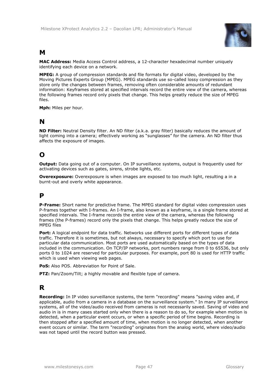 Milestone Analytics 2.2 Dacolian LPR User Manual | Page 47 / 49