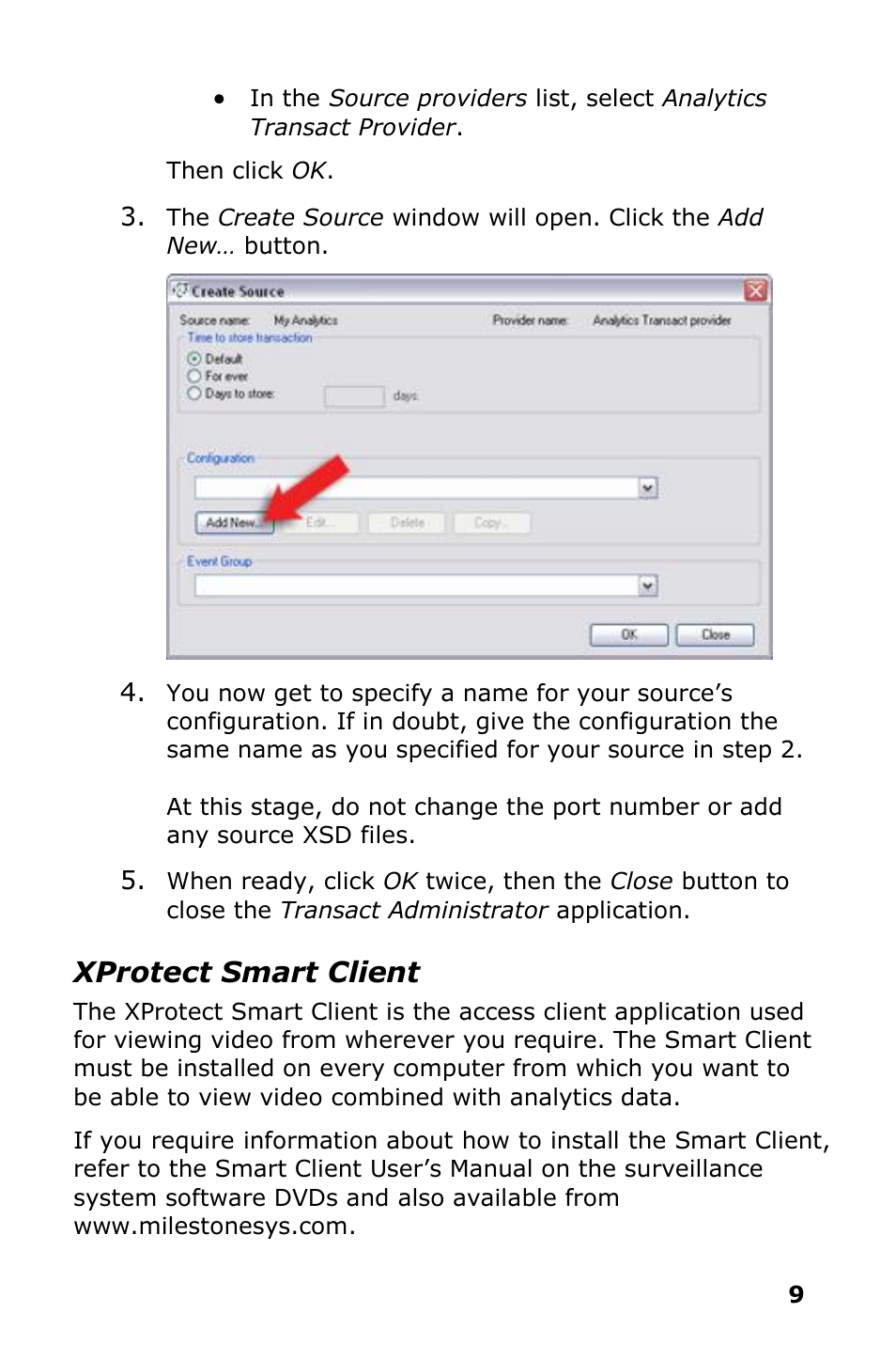 Xprotect smart client | Milestone Analytics 2.2 Generic VA User Manual | Page 10 / 20