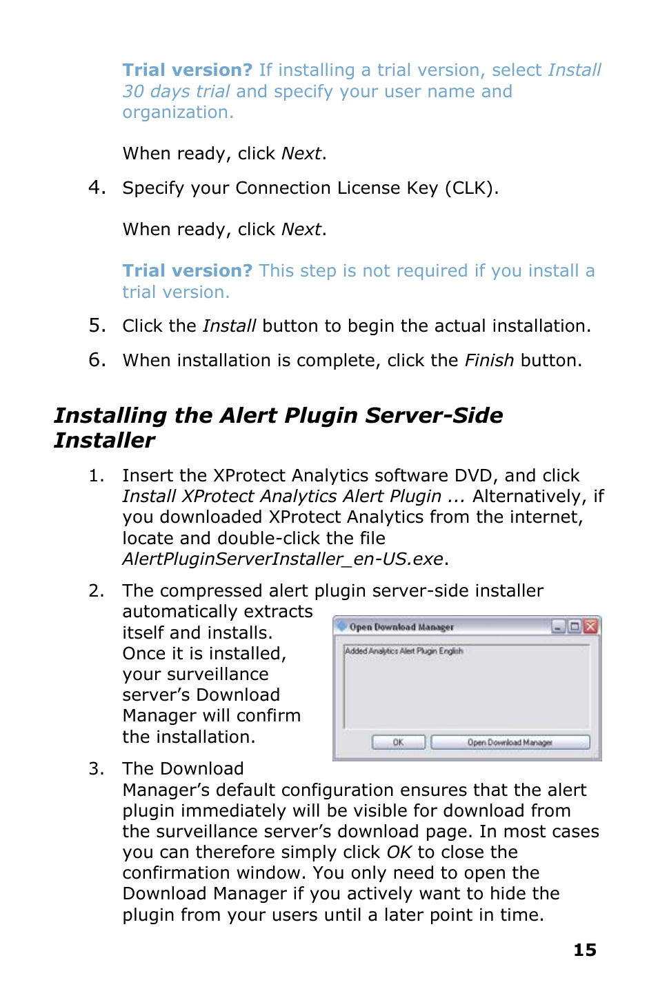 Installing the alert plugin server-side installer | Milestone Analytics 2.2 Generic VA User Manual | Page 16 / 20