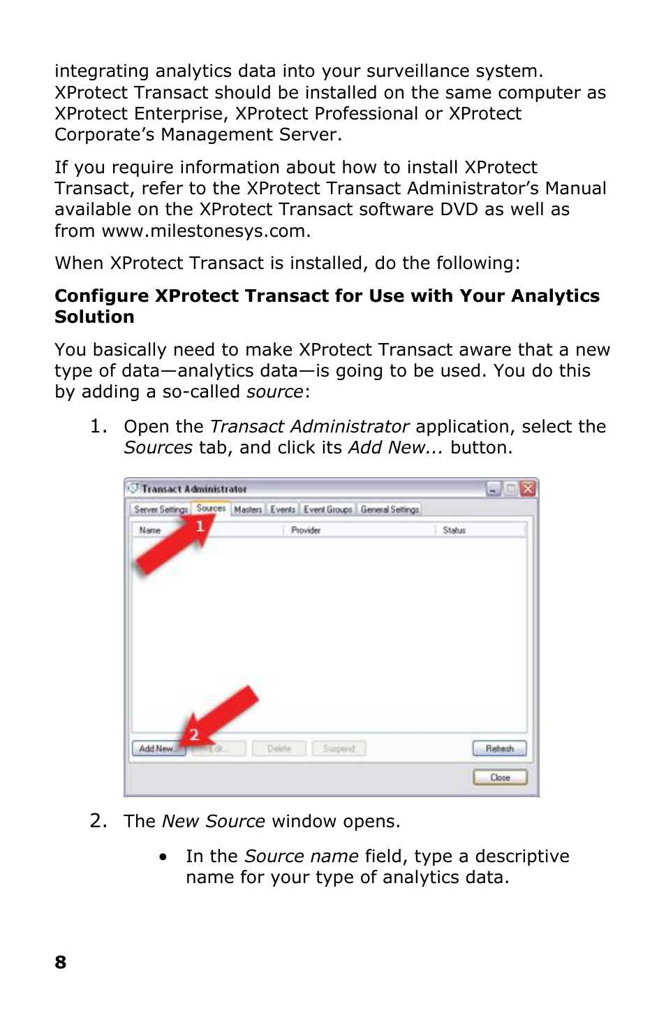 Milestone Analytics 2.2 Generic VA User Manual | Page 9 / 20