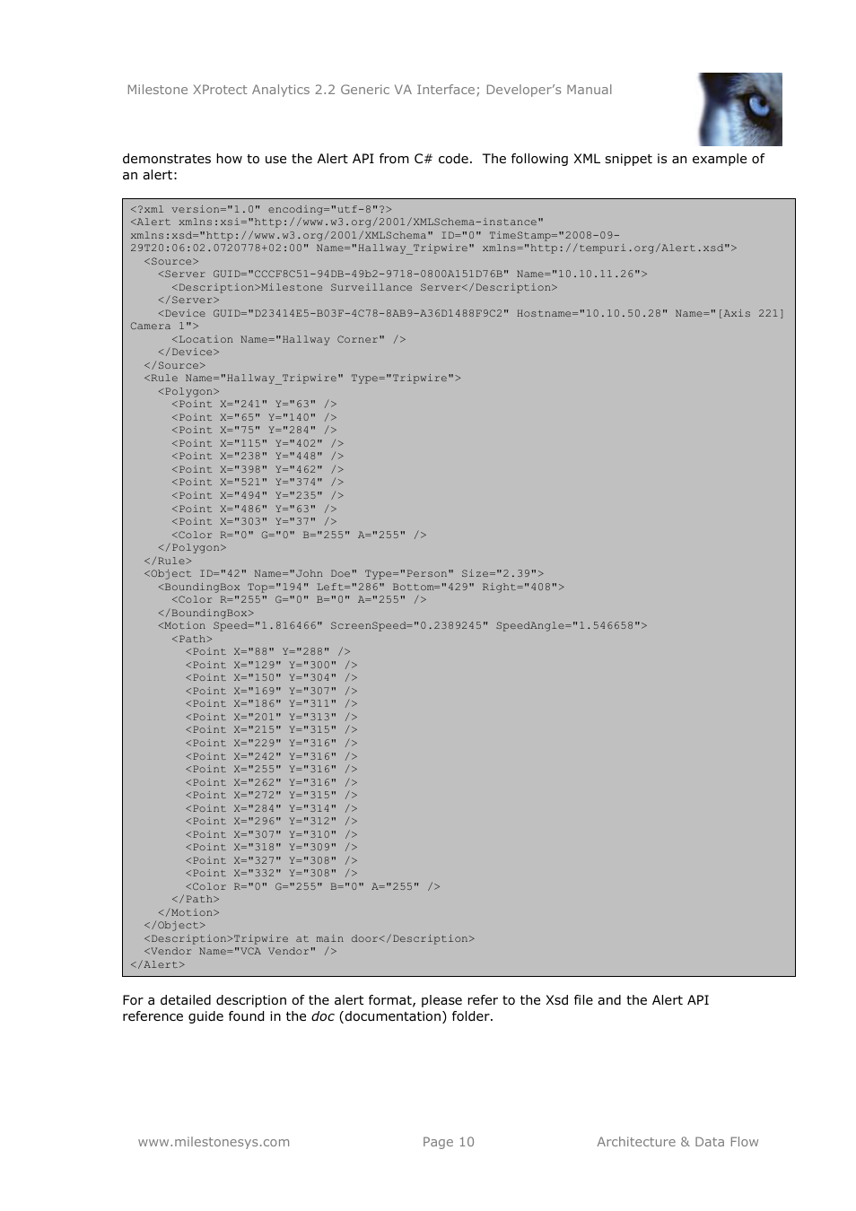 Milestone Analytics 2.2 Generic VA Interface User Manual | Page 10 / 16