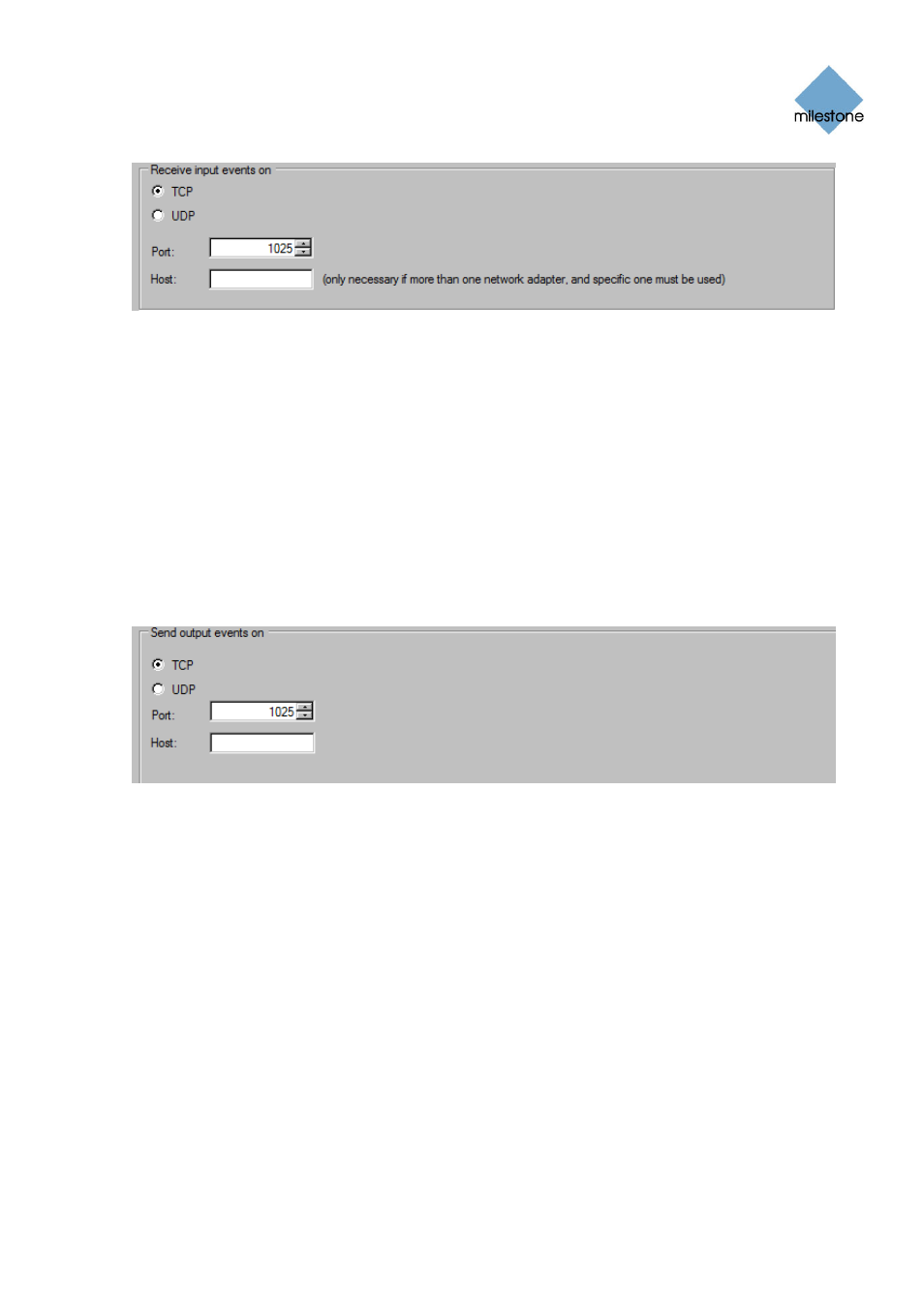 Sending output events, Logs | Milestone Event Proxy User Manual | Page 15 / 17