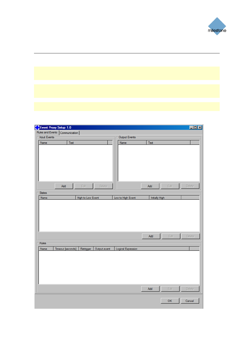 Configuration | Milestone Event Proxy User Manual | Page 6 / 17