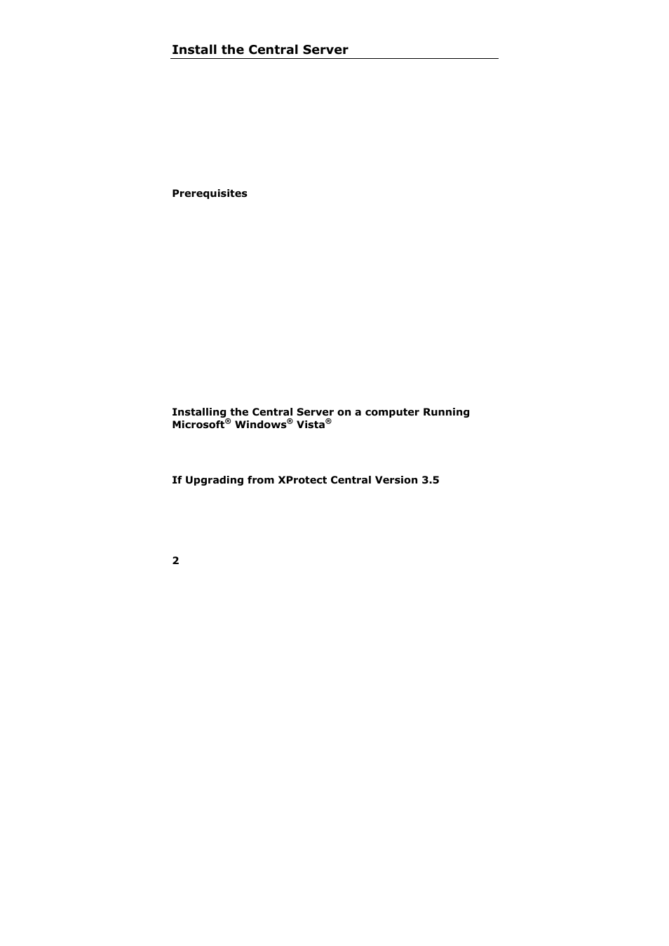 Install the central server | Milestone Central 3.7 User Manual | Page 3 / 18