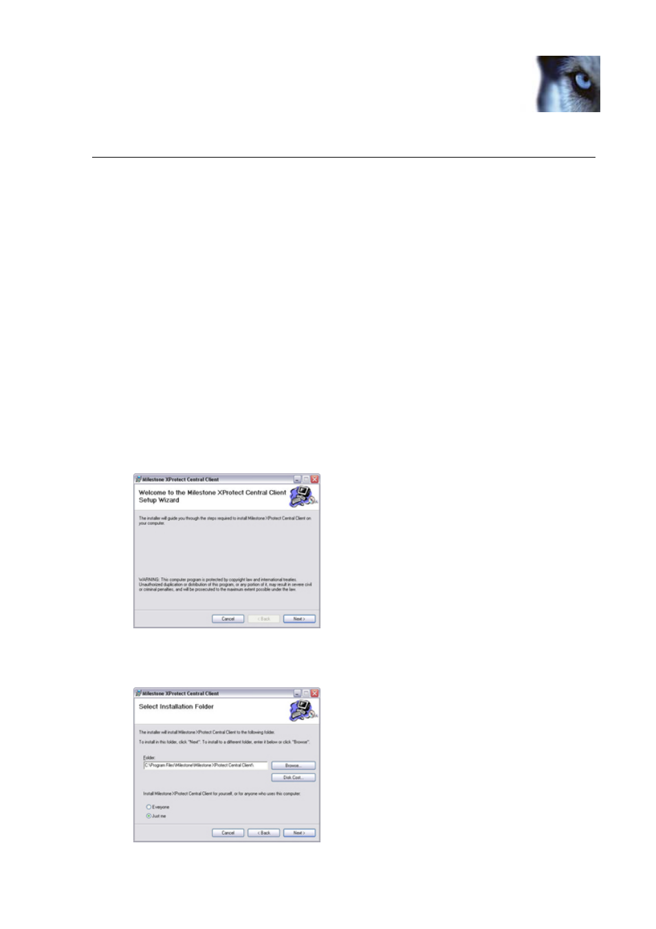 Client: installation, Upgrading from previous version, Installation procedure | Milestone Central 3.7 User Manual | Page 25 / 82