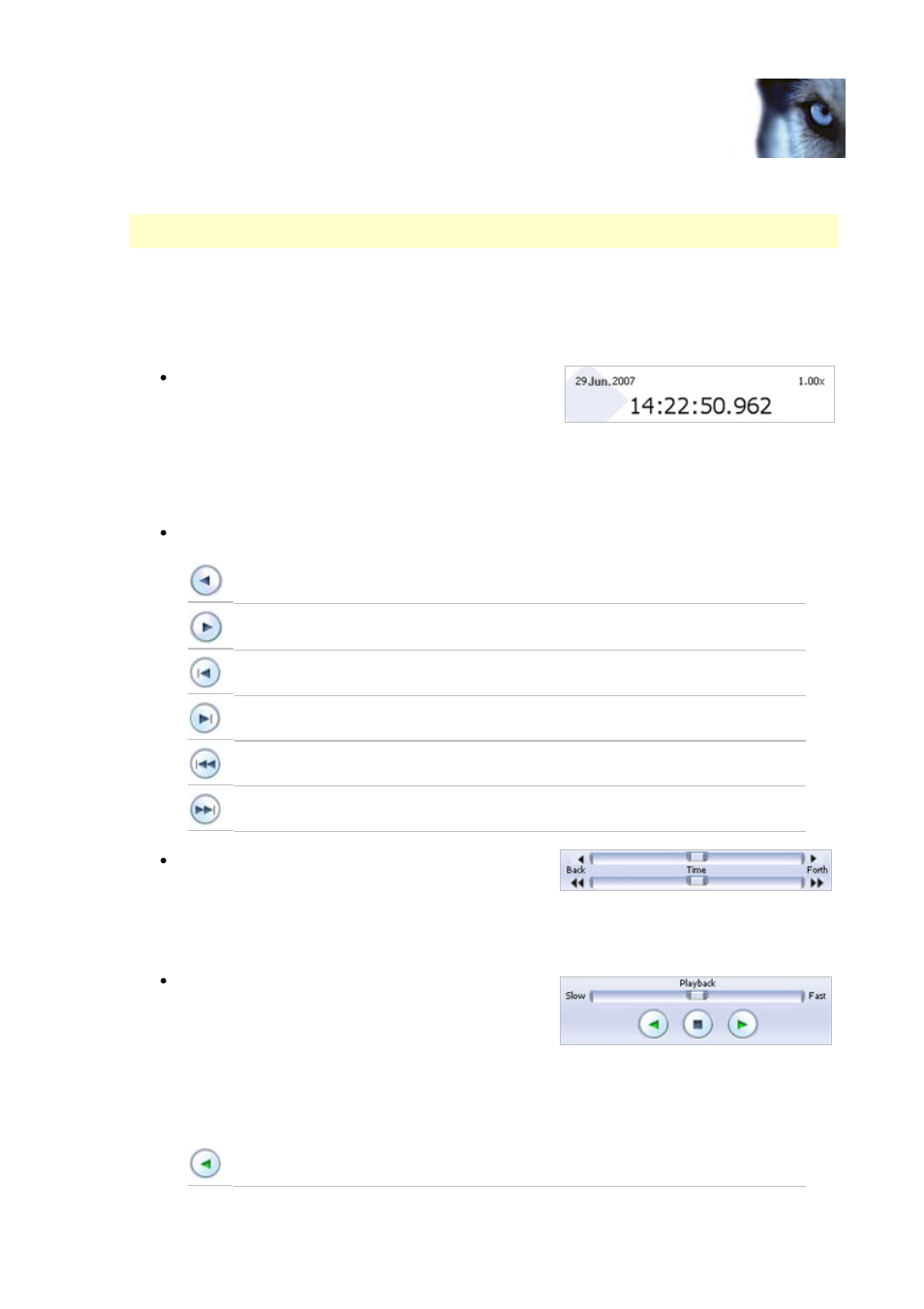 Browse mode playback features | Milestone Central 3.7 User Manual | Page 29 / 53