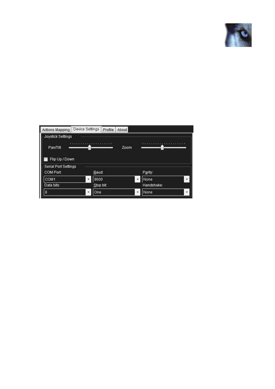 Joystick options, Serial port properties setup, Profile options | Milestone American Dynamics CC300 Keyboard Smart Client Plug-in User Manual | Page 12 / 16