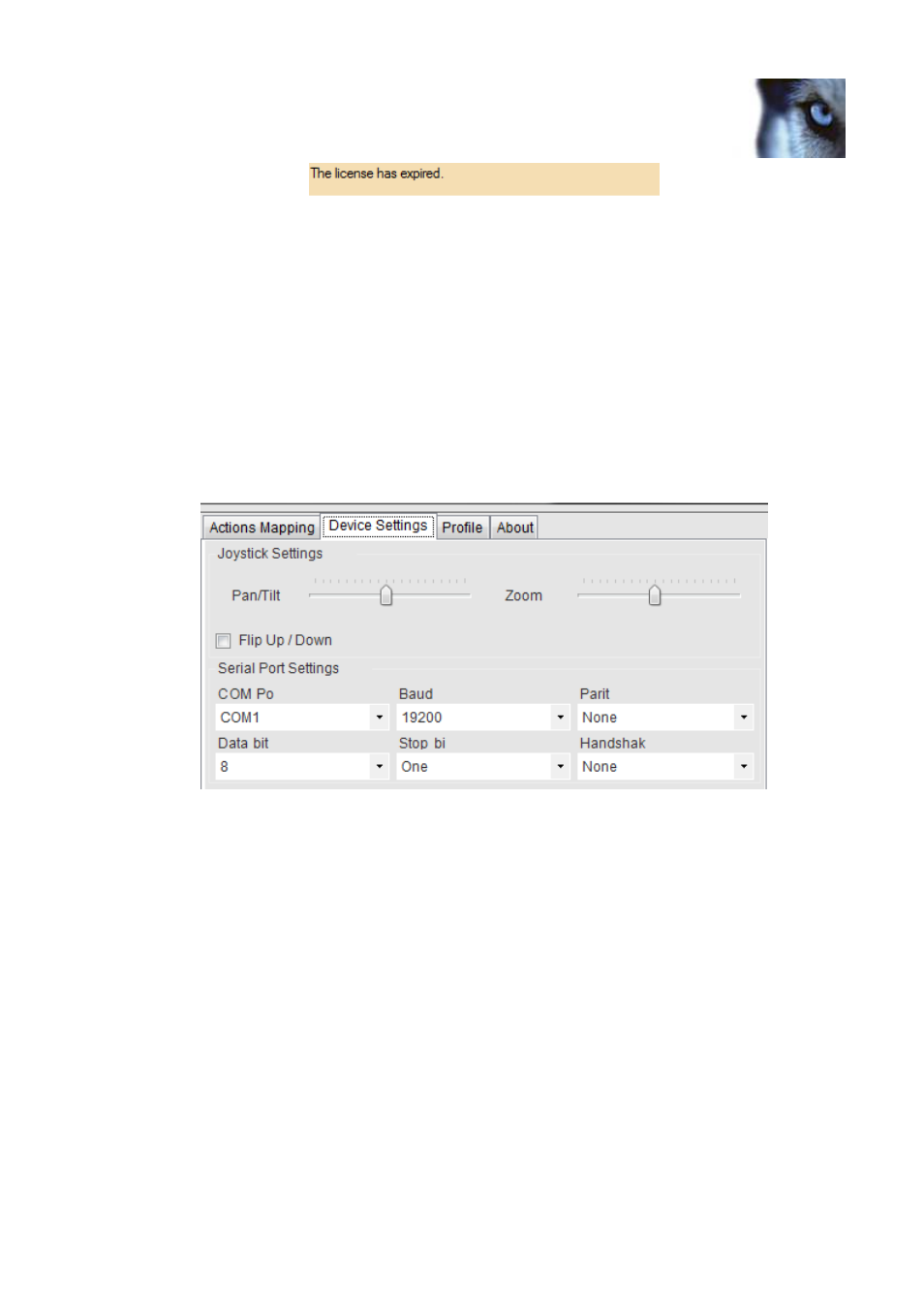 Joystick options, Serial port properties setup, Configurable actions | Milestone Bosch Intuikey Keyboard Smart Client Plug-in User Manual | Page 10 / 16