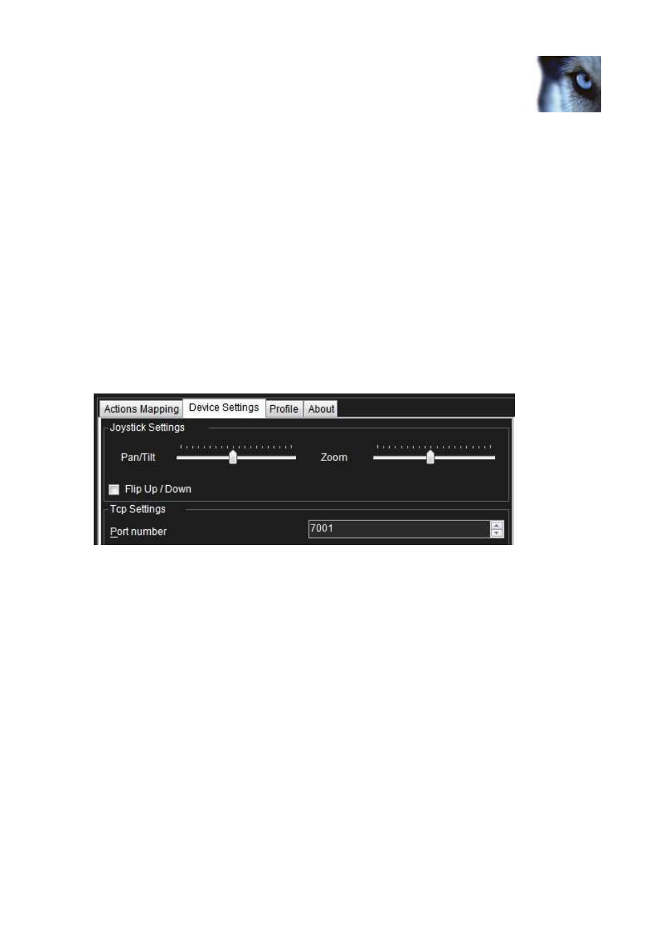 Joystick options, Tcp port properties setup, Profile options | Milestone Panasonic WV-CU950 Controller Smart Client Plug-in User Manual | Page 12 / 17