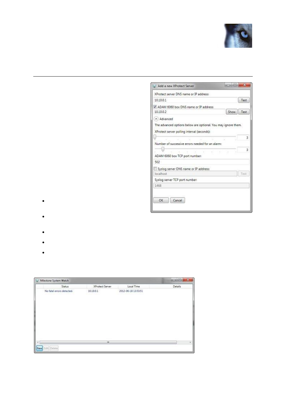 Set up system watch | Milestone System Watch User Manual | Page 7 / 10