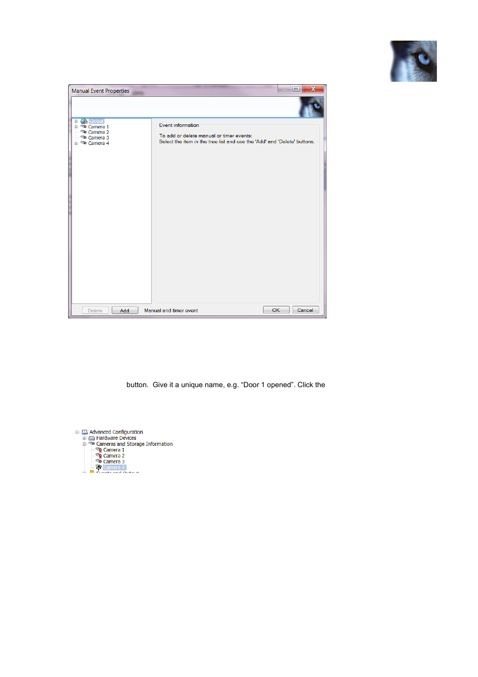 Configure the camera to react on the manual event | Milestone Paxton Integration Component User Manual | Page 15 / 34