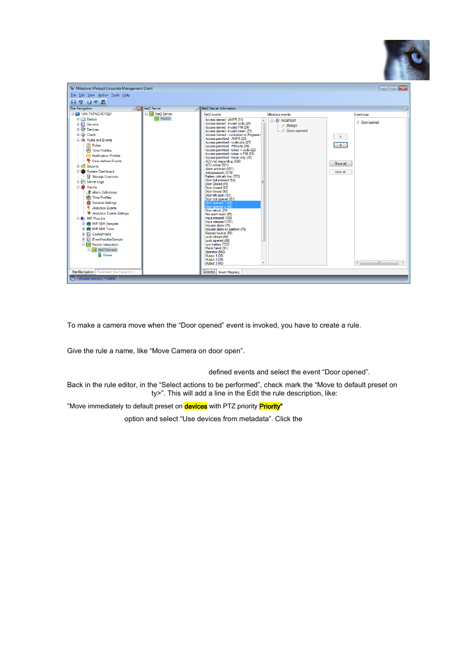 Set up a rule | Milestone Paxton Integration Component User Manual | Page 24 / 34