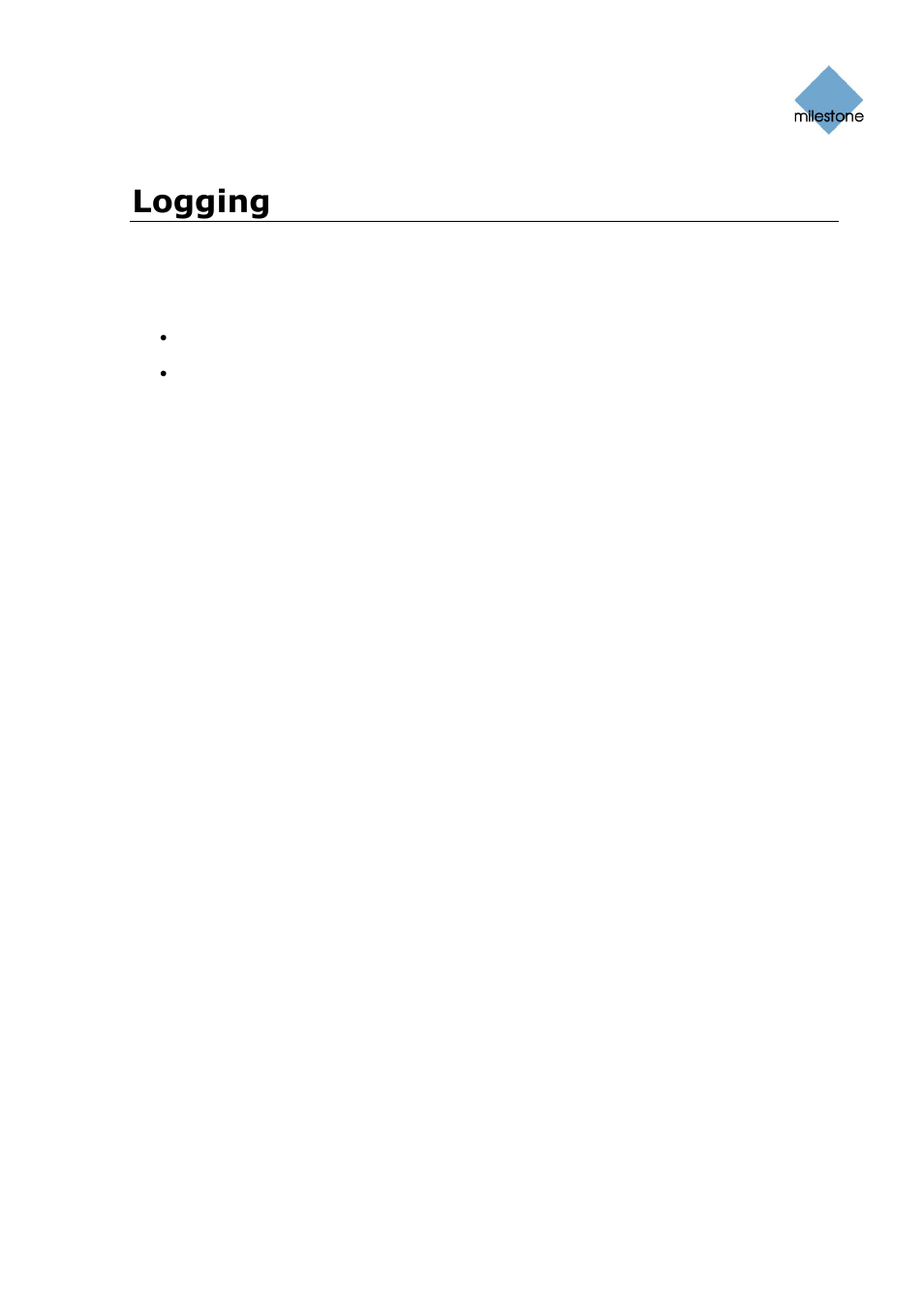 Logging, Administrator application log files, Recording server service log files | Event log files | Milestone Basis+ 6.5 User Manual | Page 123 / 160