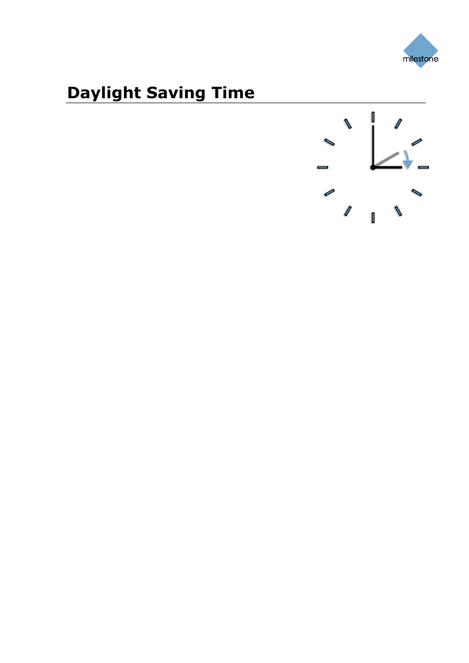 Daylight saving time, Spring: switch from standard time to dst, Fall: switch from dst to standard time | Milestone Basis+ 6.5 User Manual | Page 134 / 160