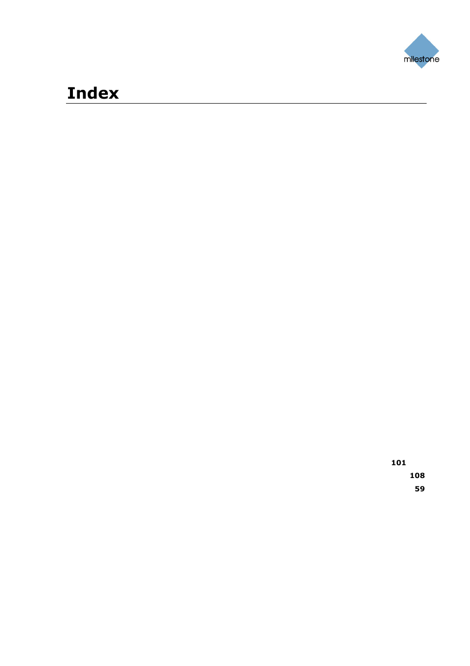 Index | Milestone Basis+ 6.5 User Manual | Page 151 / 160