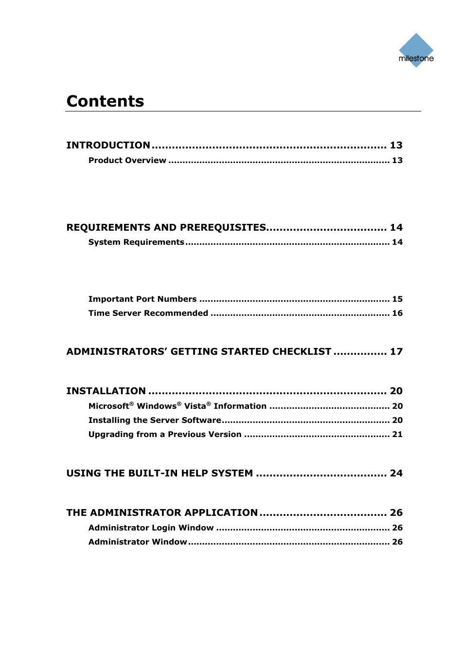 Milestone Basis+ 6.5 User Manual | Page 4 / 160