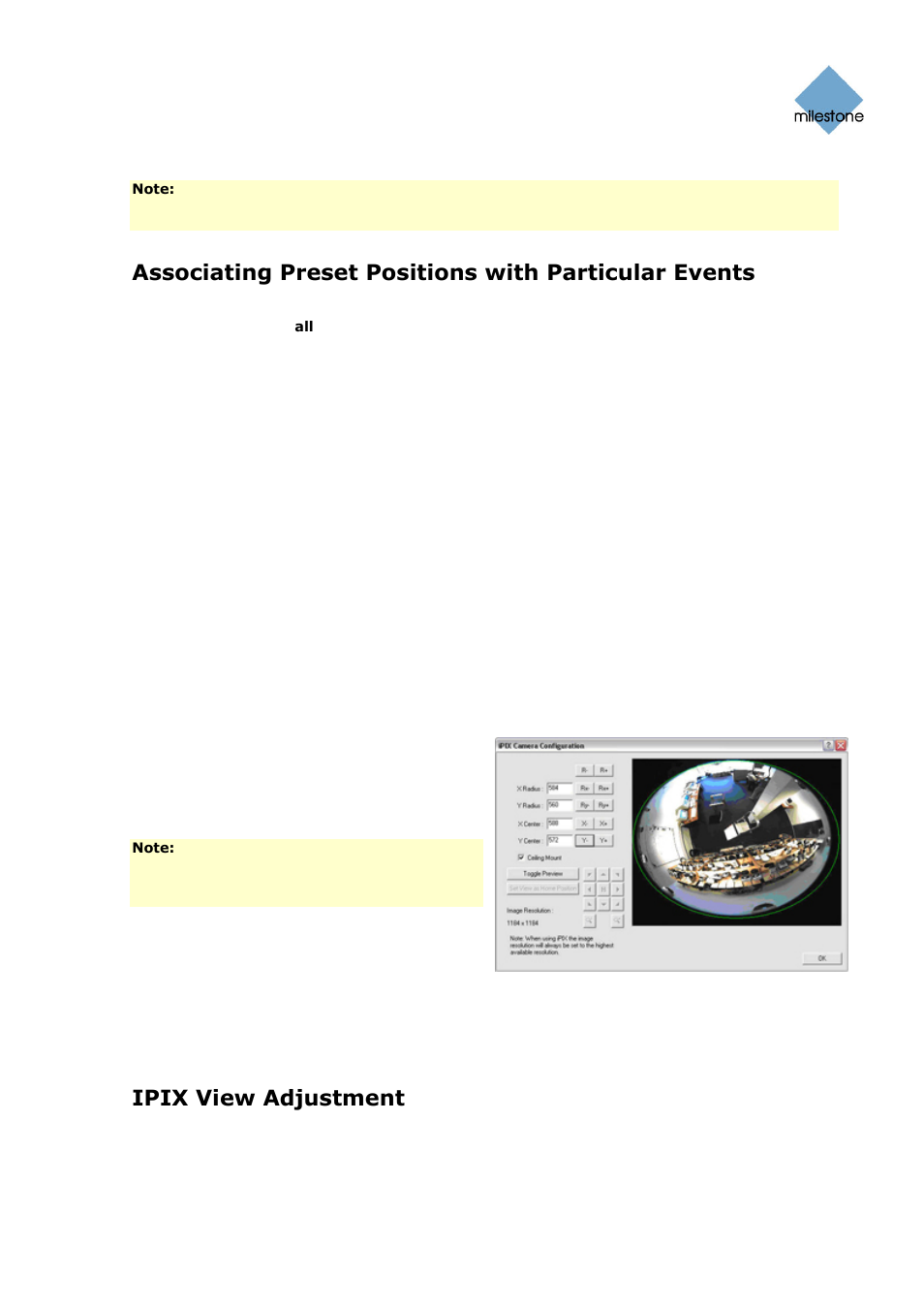 Ipix camera configuration window, Ipix view adjustment, Ge 55), in wh | Milestone Basis+ 6.5 User Manual | Page 55 / 160