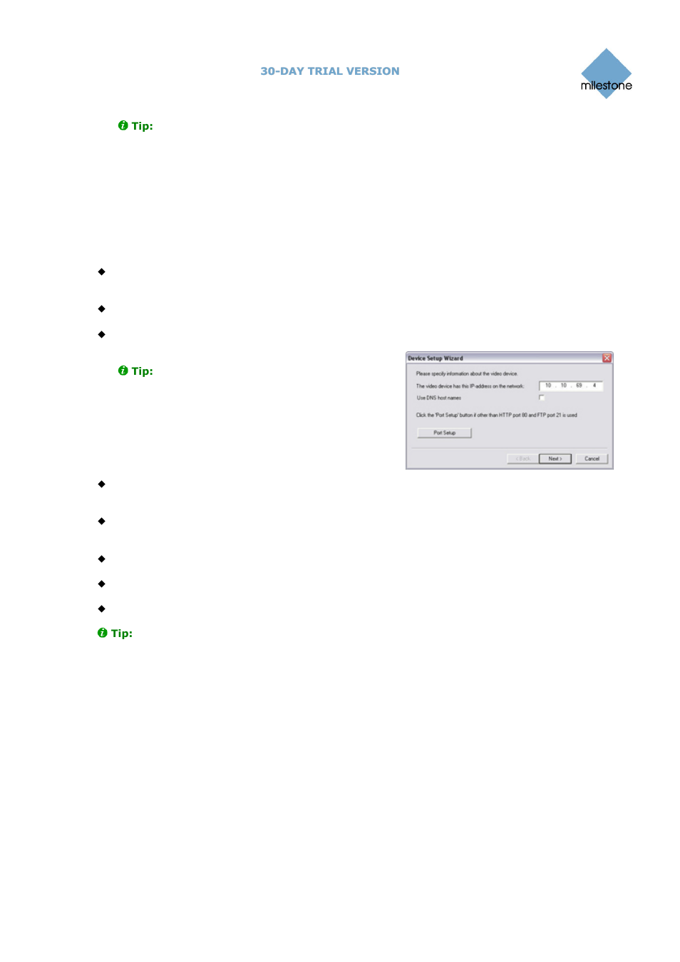 Wizard helps you quickly add cameras | Milestone Basis+ 6.5 User Manual | Page 7 / 14