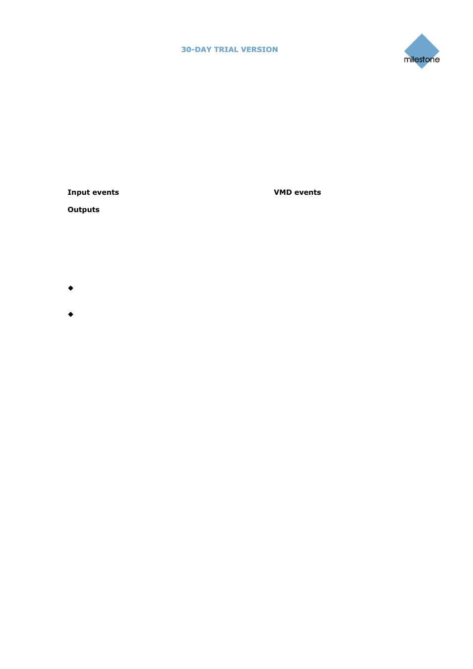Fisheye, Event and output configuration, Scheduling | Archiving | Milestone Basis+ 6.5 User Manual | Page 9 / 14