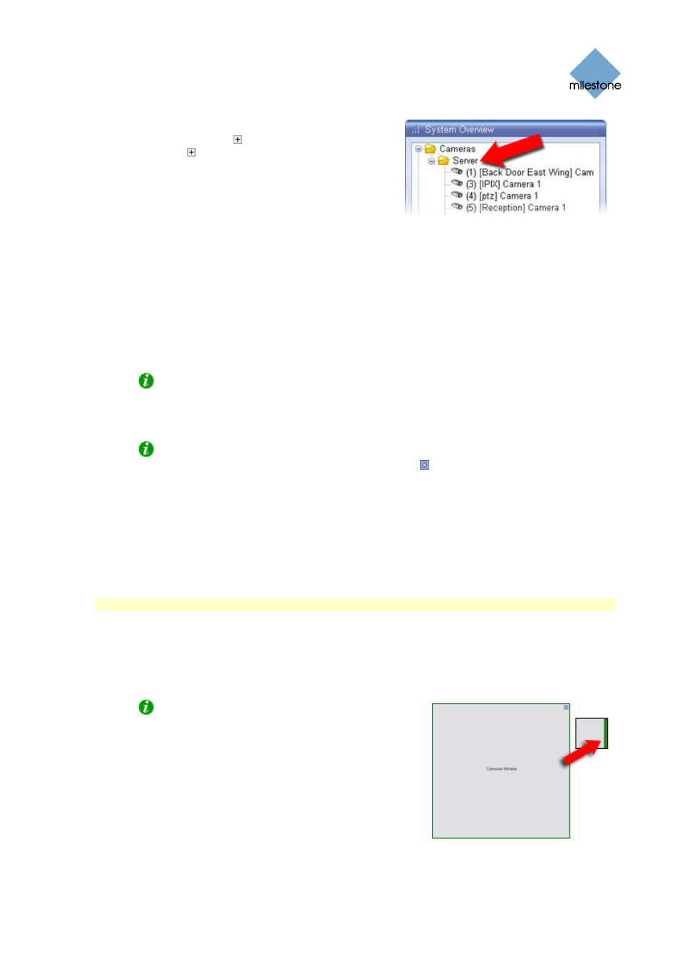 Adding carousels | Milestone Smart Client 3.6 User Manual | Page 28 / 115