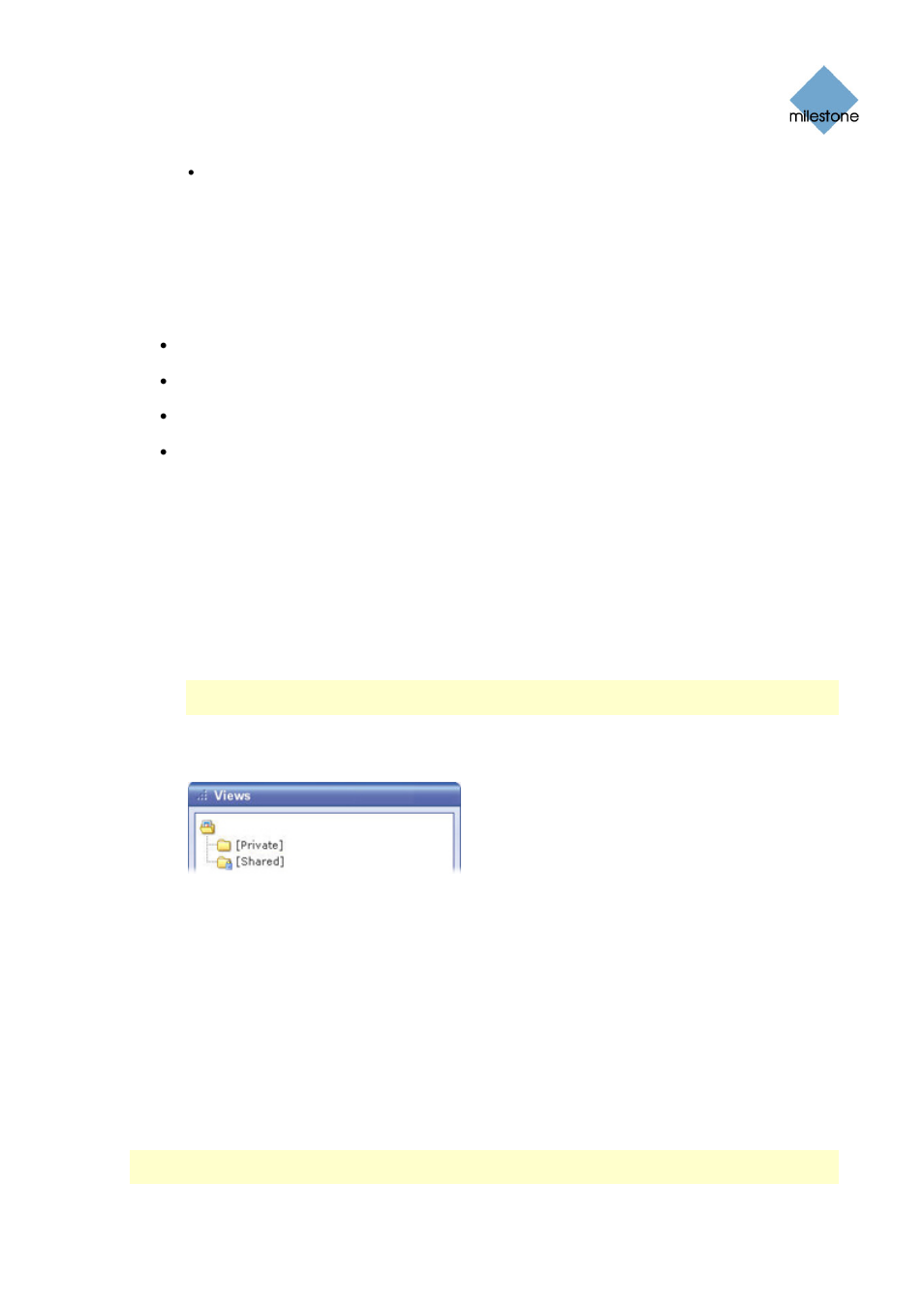 Which types of groups can you create views in, Creating views in private groups | Milestone Remote Client 3.5 User Manual | Page 14 / 49