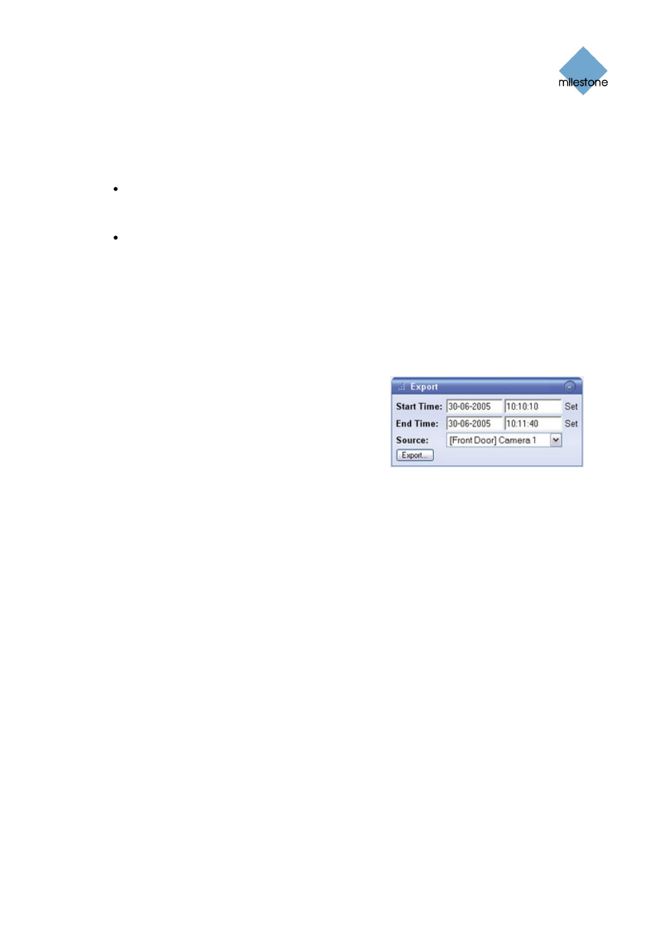 Troubleshooting, Exporting video | Milestone Remote Client 3.5 User Manual | Page 38 / 49