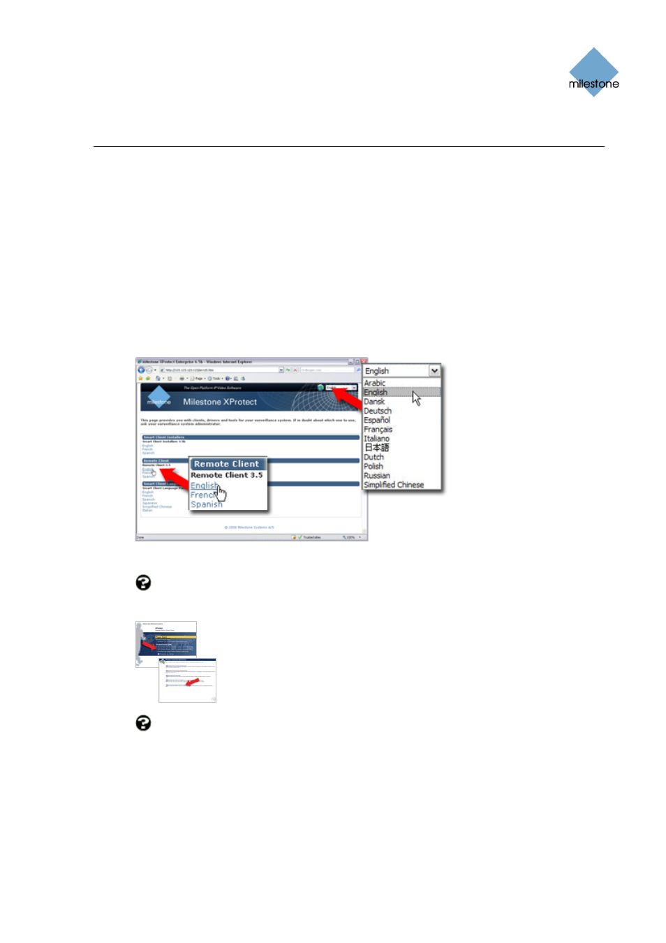 Accessing the remote client | Milestone Remote Client 3.5 User Manual | Page 9 / 49