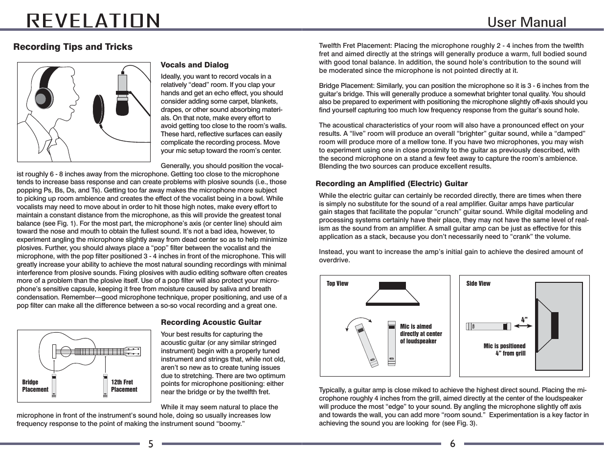 User manual | MXL Revelation User Manual | Page 4 / 7