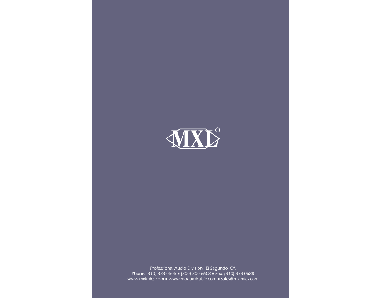 Marshall electronics | MXL Revelation User Manual | Page 7 / 7