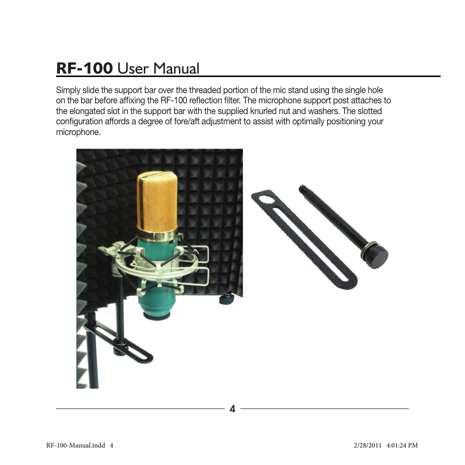 Rf-100 user manual | MXL RF-100 User Manual | Page 4 / 8