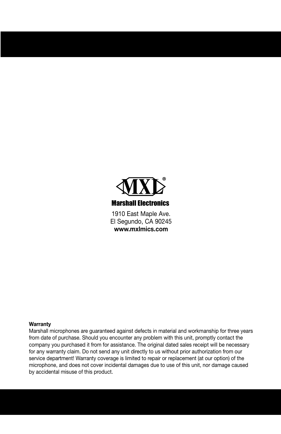 MXL USB.009 User Manual | Page 11 / 11