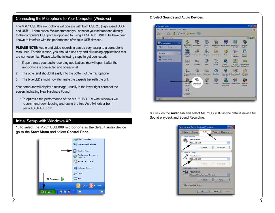 MXL USB.009 User Manual | Page 4 / 11