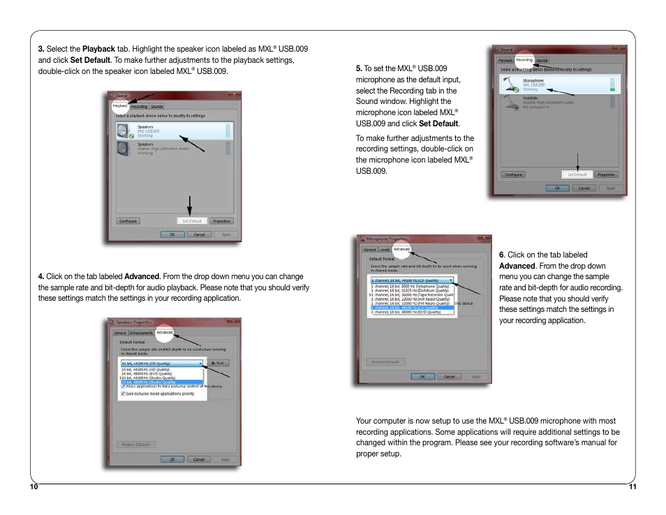 MXL USB.009 User Manual | Page 6 / 11