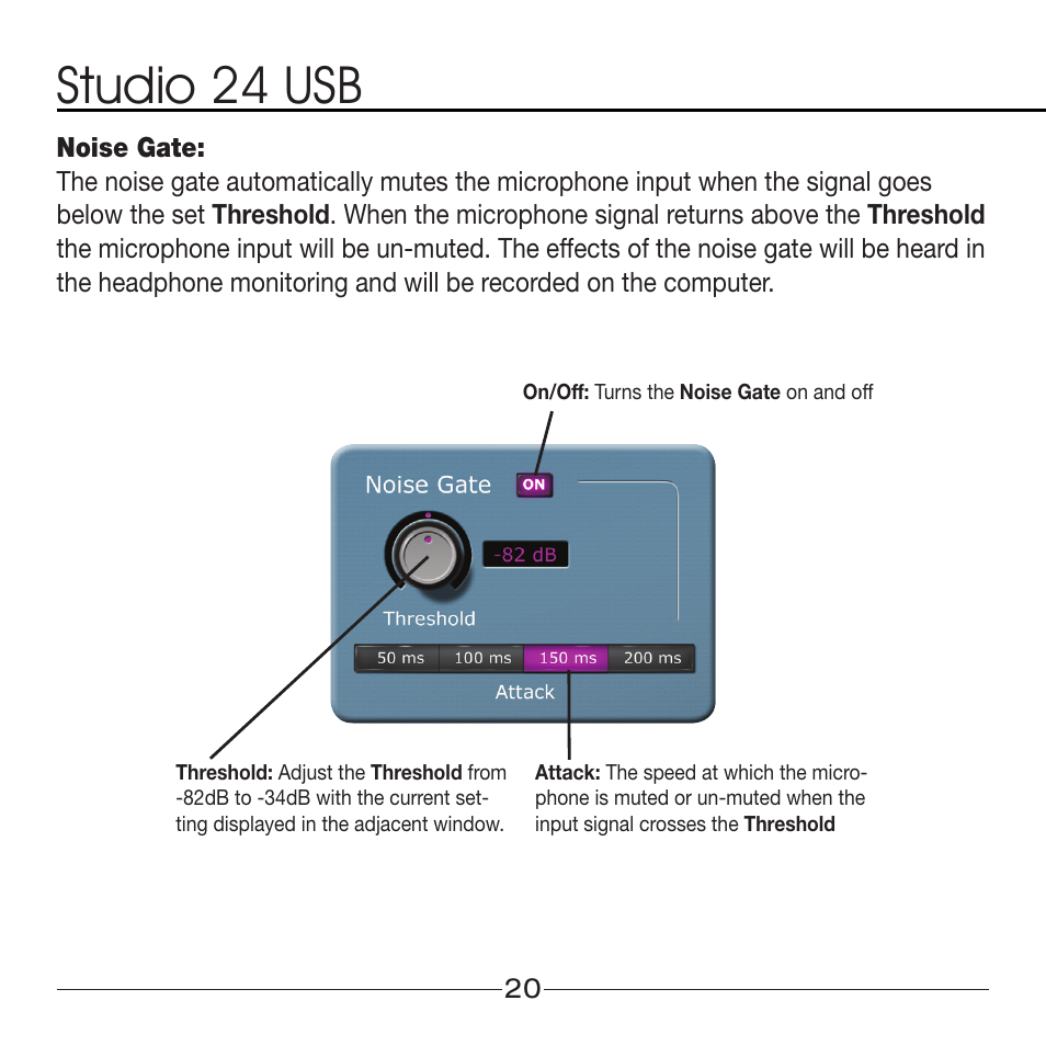 Studio 24 usb | MXL Studio 24 USB User Manual | Page 20 / 28