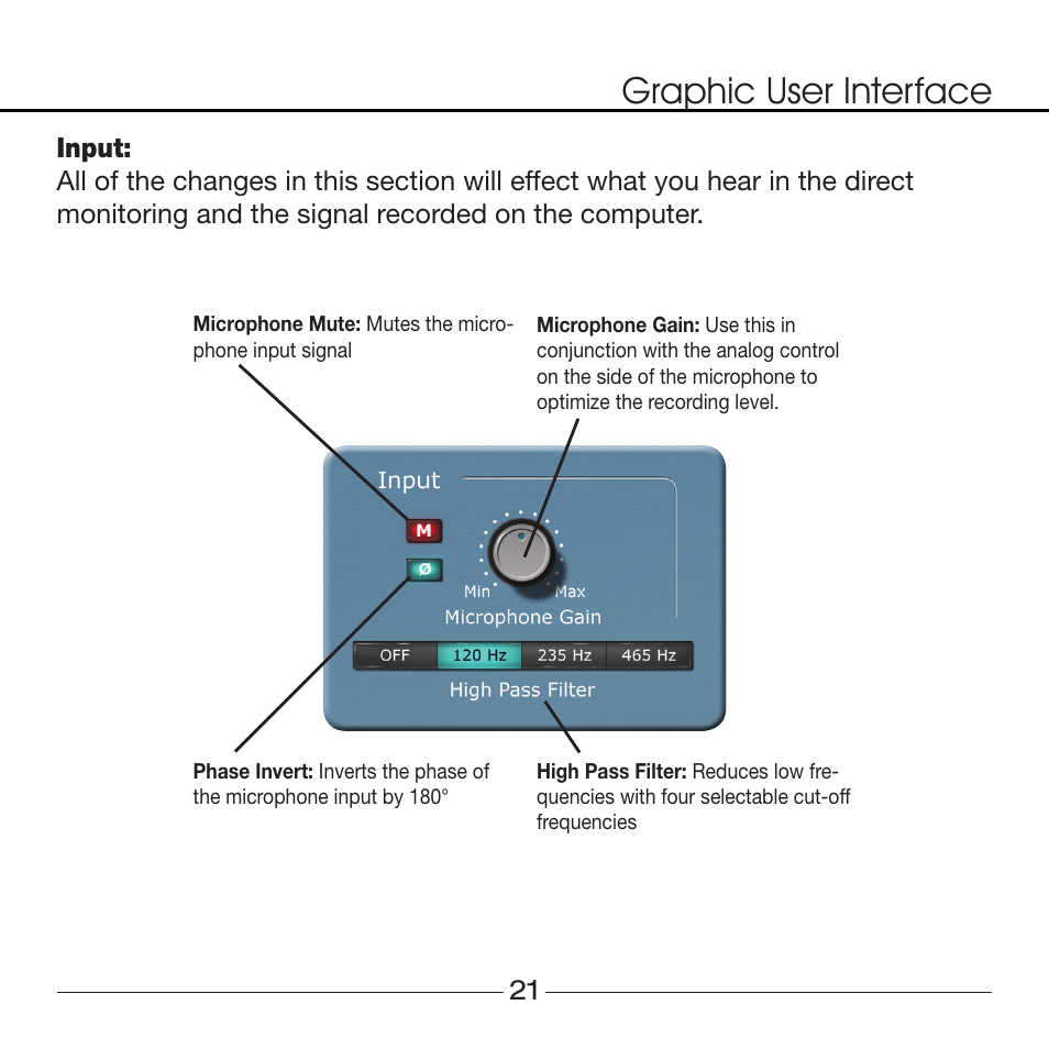 Graphic user interface | MXL Studio 24 USB User Manual | Page 21 / 28