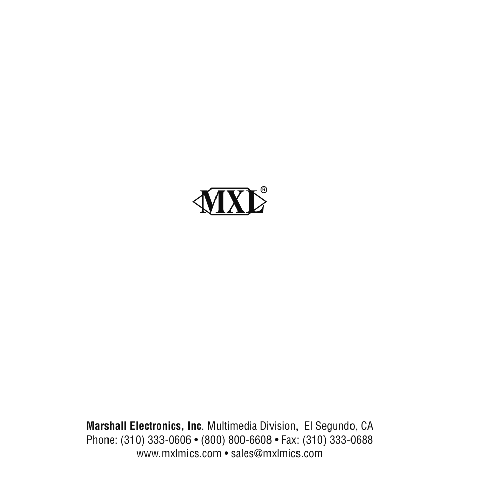 MXL AC-406 User Manual | Page 5 / 5