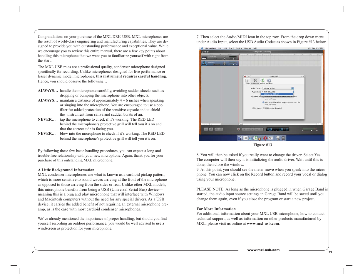 MXL DRK-MAC User Manual | Page 2 / 6