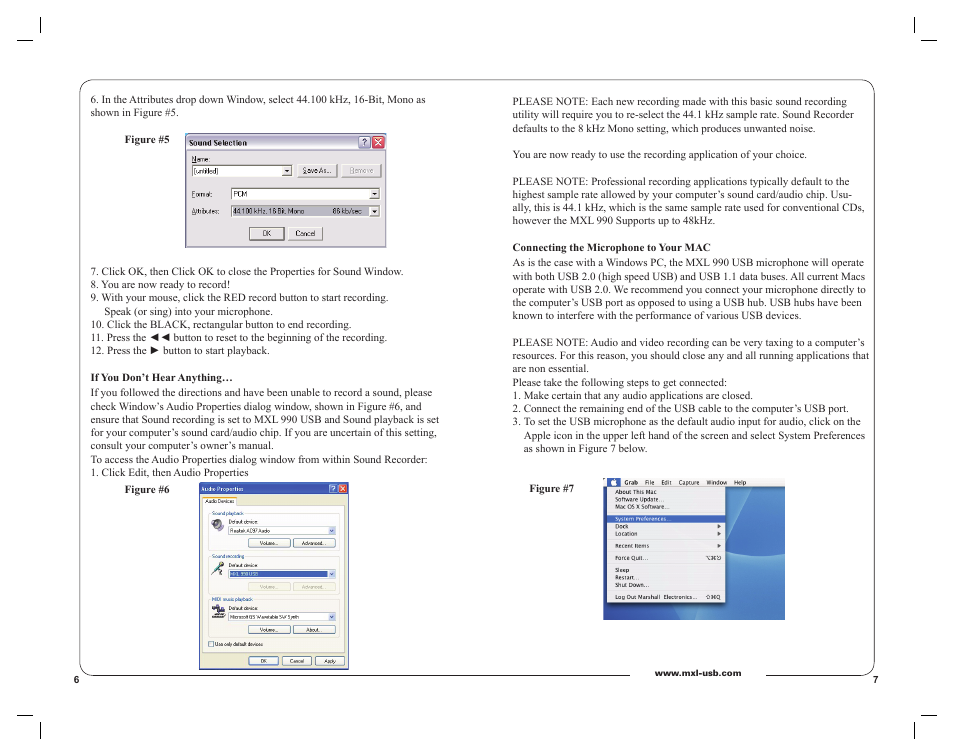 MXL 990 USB User Manual | Page 6 / 6