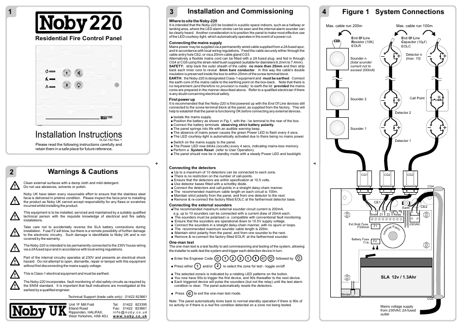 Noby UK Noby-220 2-Zone User Manual | 2 pages