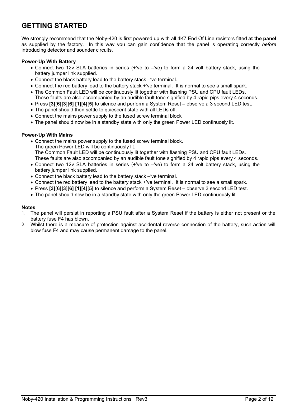 Getting started | Noby UK Noby-420 2-Zone User Manual | Page 2 / 12