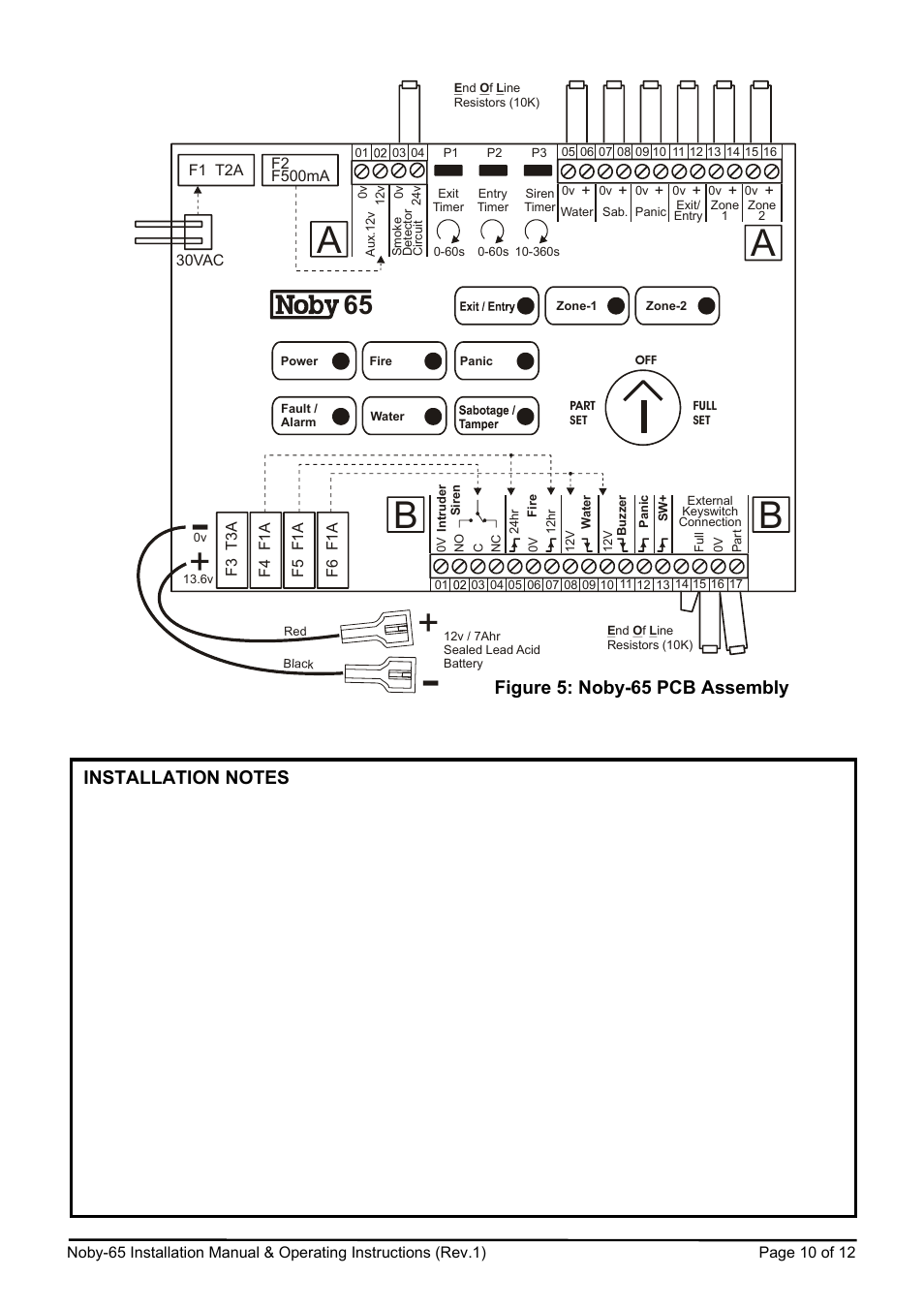 Ba a, Figure 5: noby-65 pcb assembly | Noby UK Noby-65 User Manual | Page 10 / 12