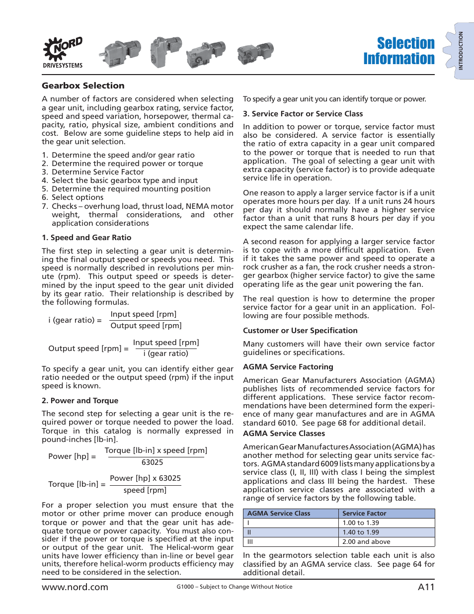 Selection information | NORD Drivesystems B1000 User Manual | Page 13 / 820