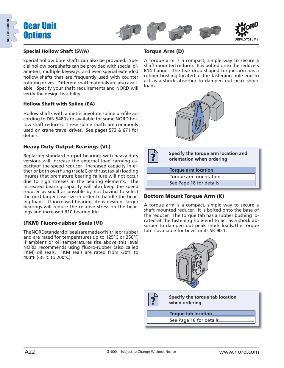 Gear unit options | NORD Drivesystems B1000 User Manual | Page 24 / 820