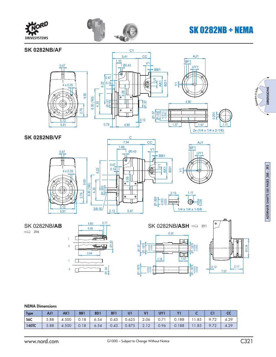 Sk 0282nb + nema | NORD Drivesystems B1000 User Manual | Page 323 / 820