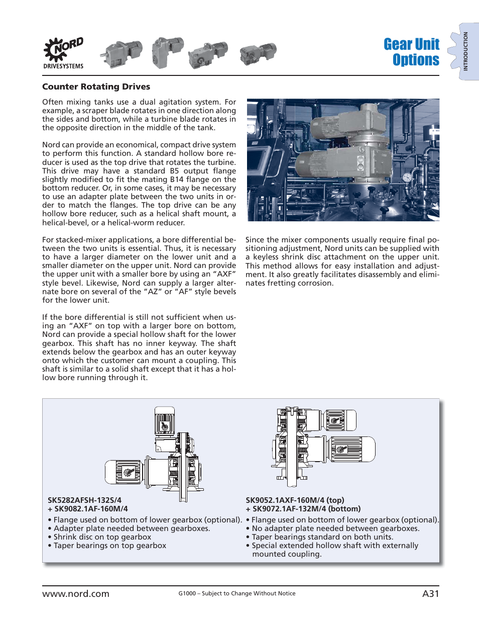 Gear unit options | NORD Drivesystems B1000 User Manual | Page 33 / 820