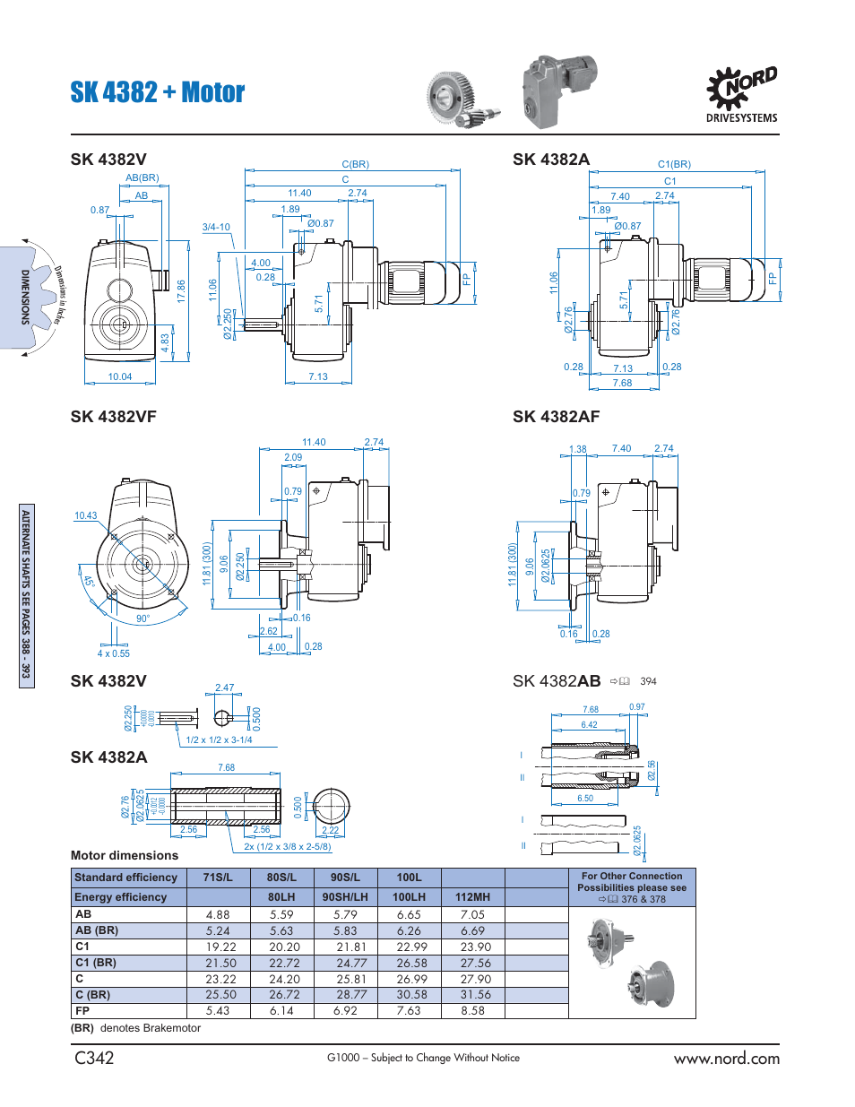 Sk 4382 + motor, Sk 4382af | NORD Drivesystems B1000 User Manual | Page 344 / 820