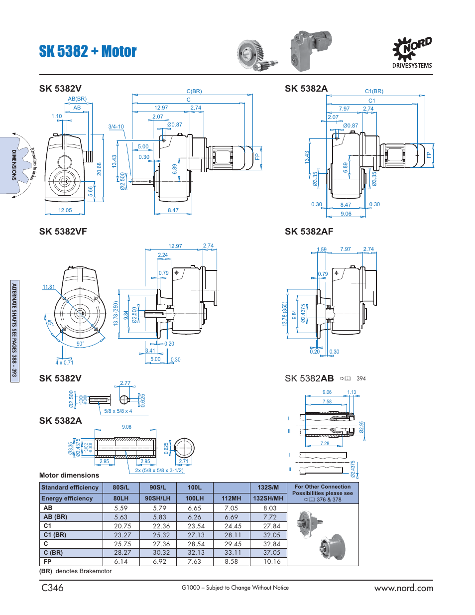 Sk 5382 + motor, Sk 5382af | NORD Drivesystems B1000 User Manual | Page 348 / 820