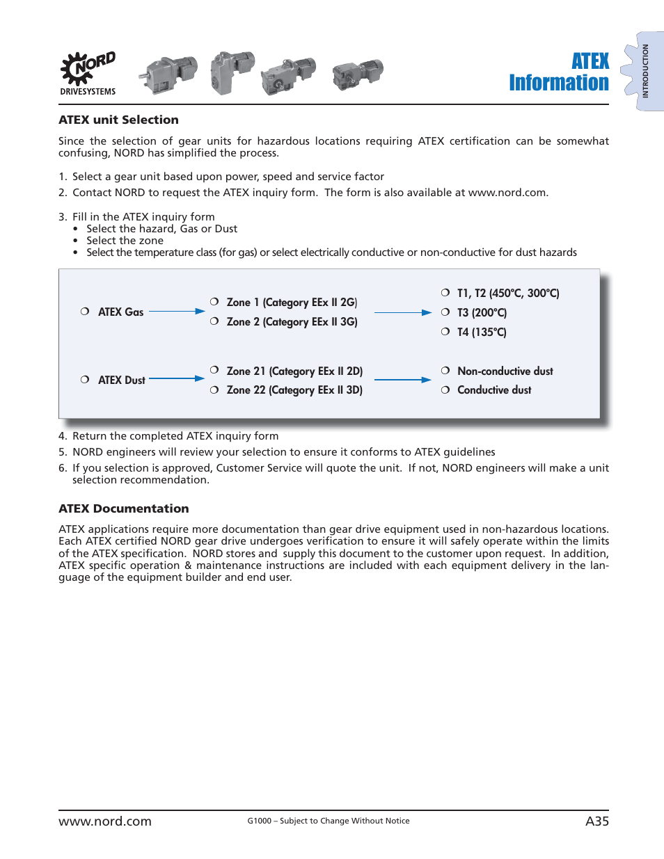 Atex information | NORD Drivesystems B1000 User Manual | Page 37 / 820